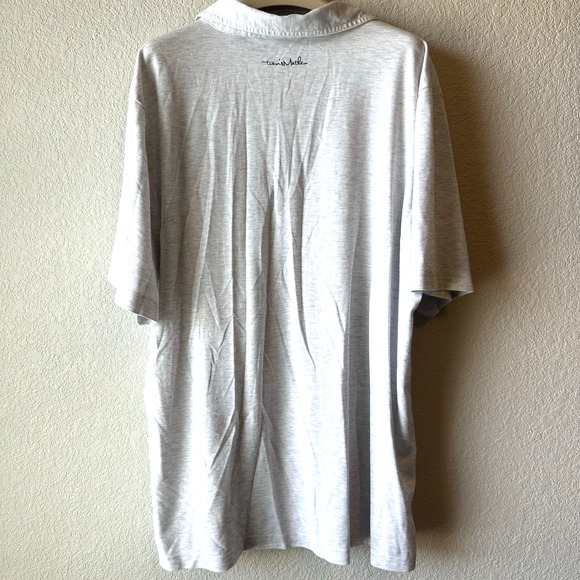 Travis Mathew Performance Golf Polo Shirt Gray Stripes Men’s XXL - Picture 2 of 5